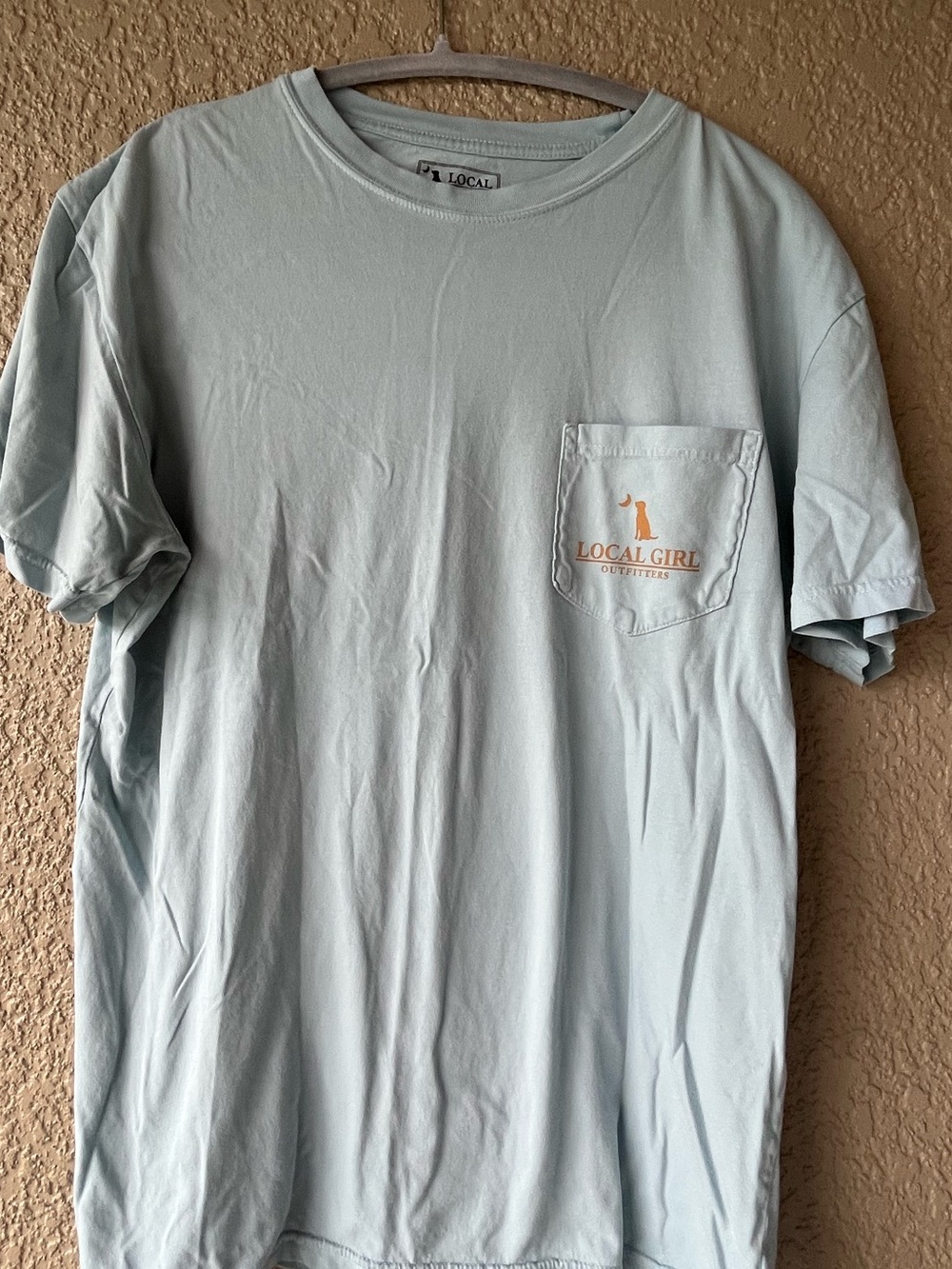 Local Girl Light Blue Pocket Tee